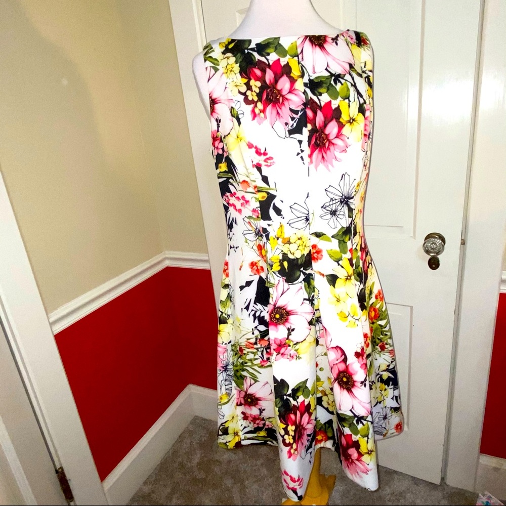 American Living Floral Fit and Flare dress